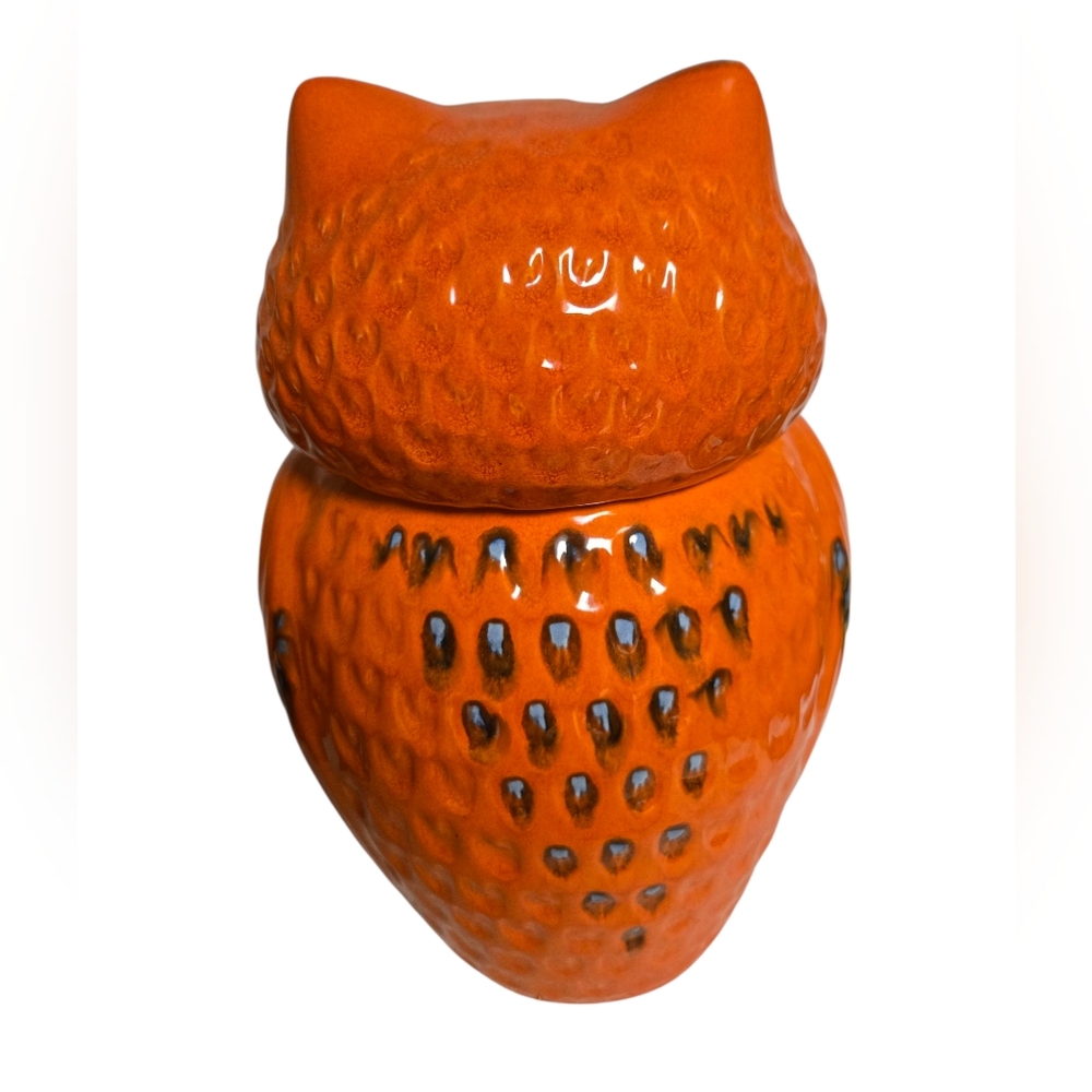 vintage ceramic owl cookie jar from Anthropologie - Picture 4 of 11